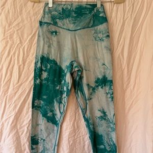 Balance Athletica or Vitality Blue Tie Dye Leggings